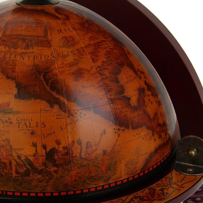 Глобус-бар настольный, сфера 33см, 42х42х57см