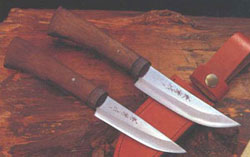 Нож "Кокариши 110" (ст. голуб.супер хитачи, рук.орех)