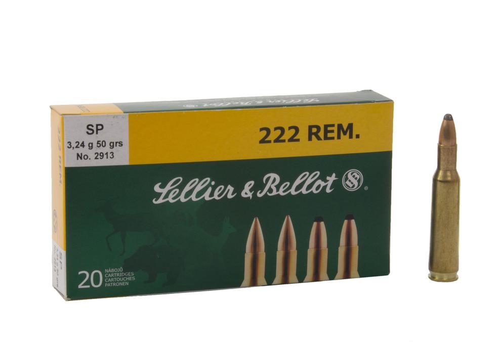 Патрон к.222Rem, FMJ (3,24гр.)