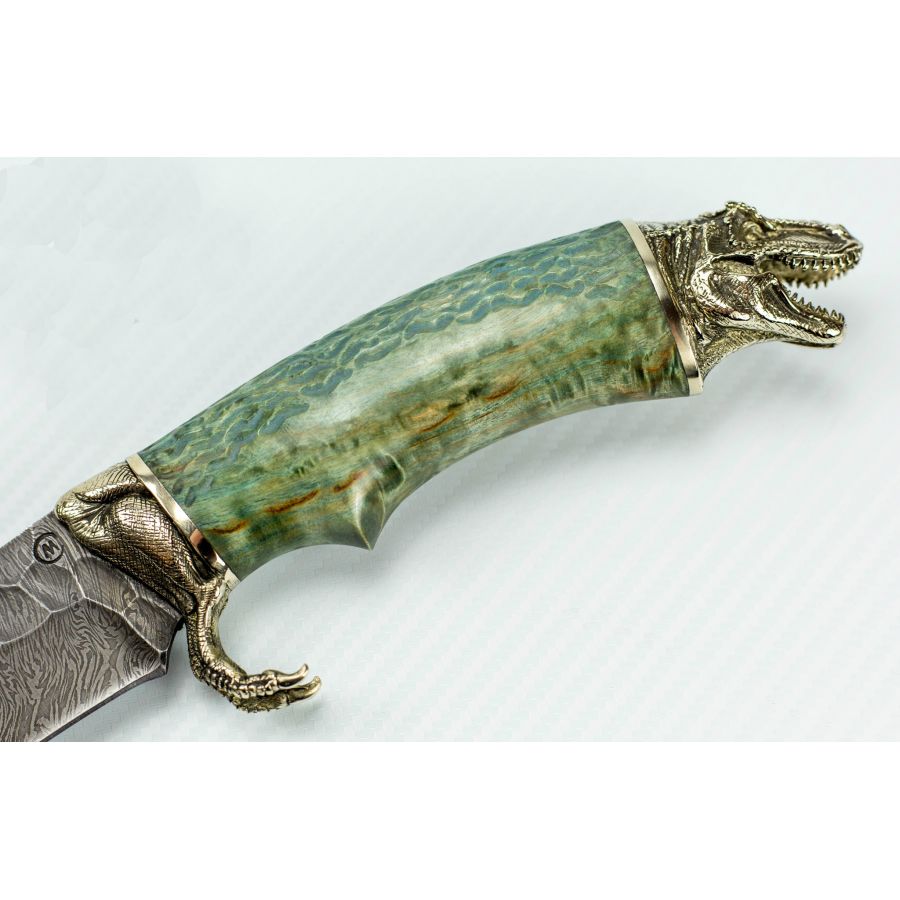 Нож Скиф дам. сталь литье  "динозавр" рукоять карельская береза