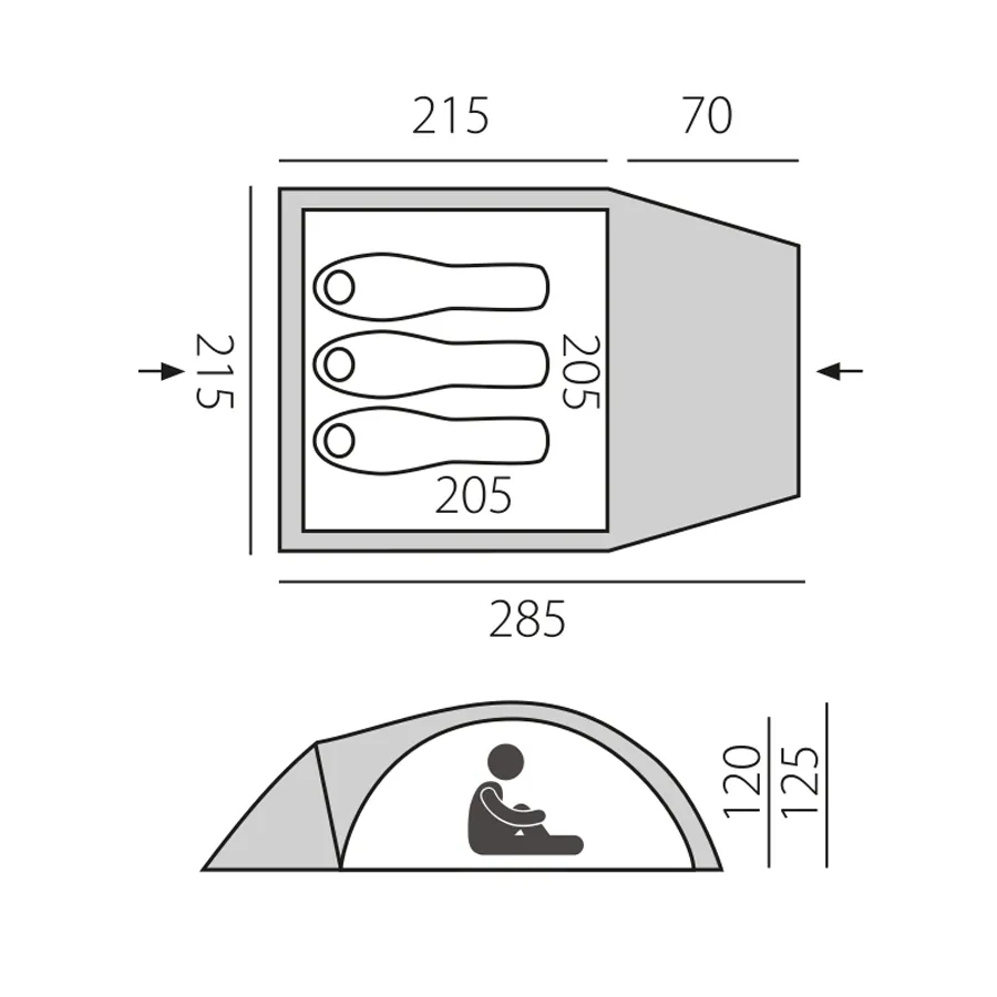 Палатка Glade 3 (зеленая) быстросборная