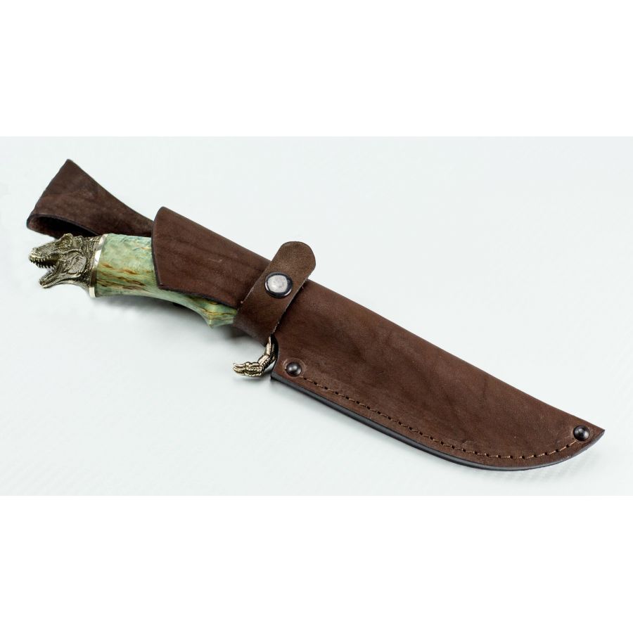 Нож Скиф дам. сталь литье  "динозавр" рукоять карельская береза