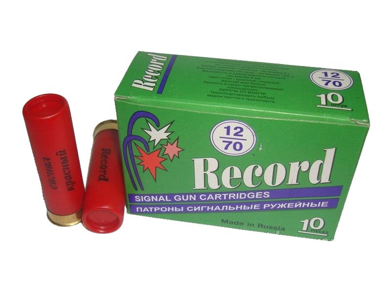 Патрон к.12*70, сигнальный (красный)