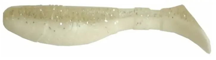 Виброхвост Chubby HS-4-037-N 3.55", 9см, White & Sparkles