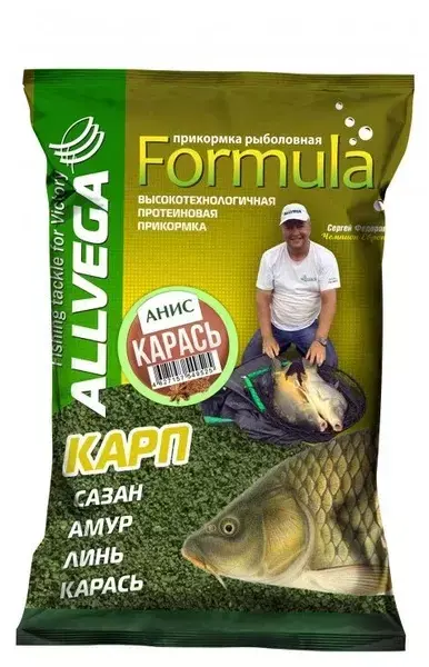 Прикормка "Formula Carassin Anis" 0.9кг, карась анис