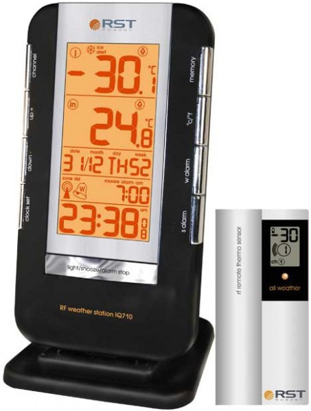 Термометр (р/датч., часы, прорезин. корпус) цифровой