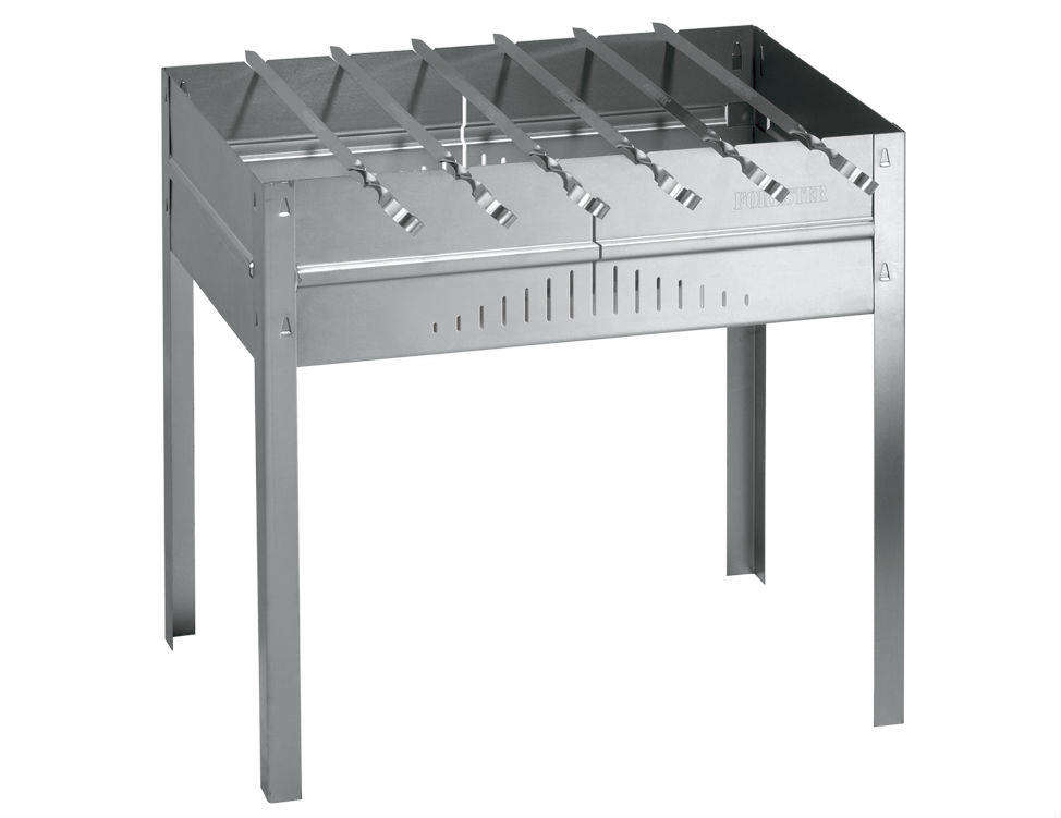 Мангал 40*30*40 + 6 шампуров (патент) с ребрами