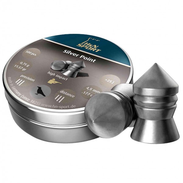 Пули Silver Point(гладк.) к.4,5 мм, 11.57гран(500)