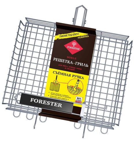 Решетка гриль 24*30 объемная съемная ручка