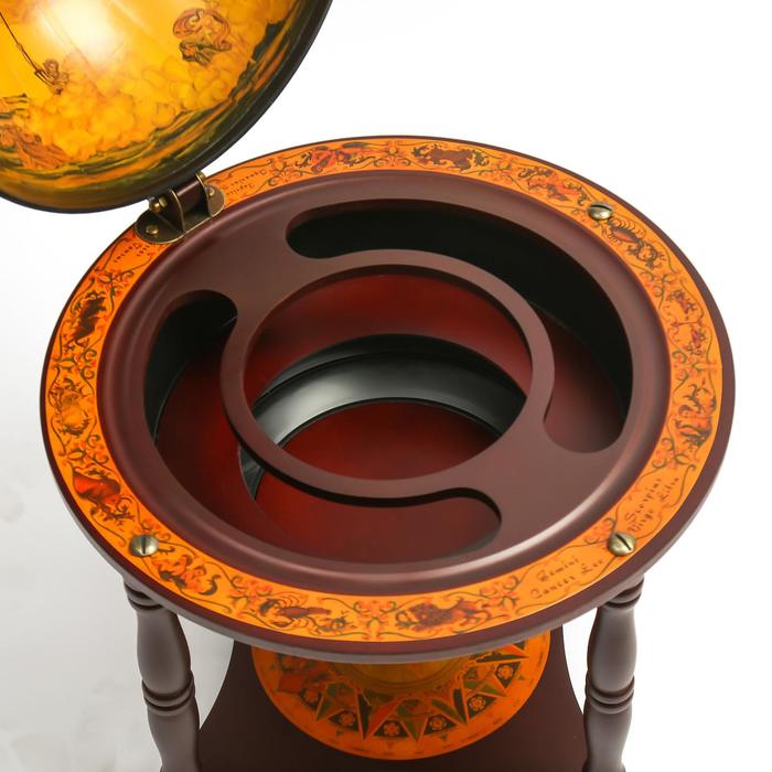 Глобус-бар настольный, сфера 33см, 42х42х57см