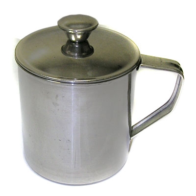 Кружка нерж. 8 см (с крышкой)