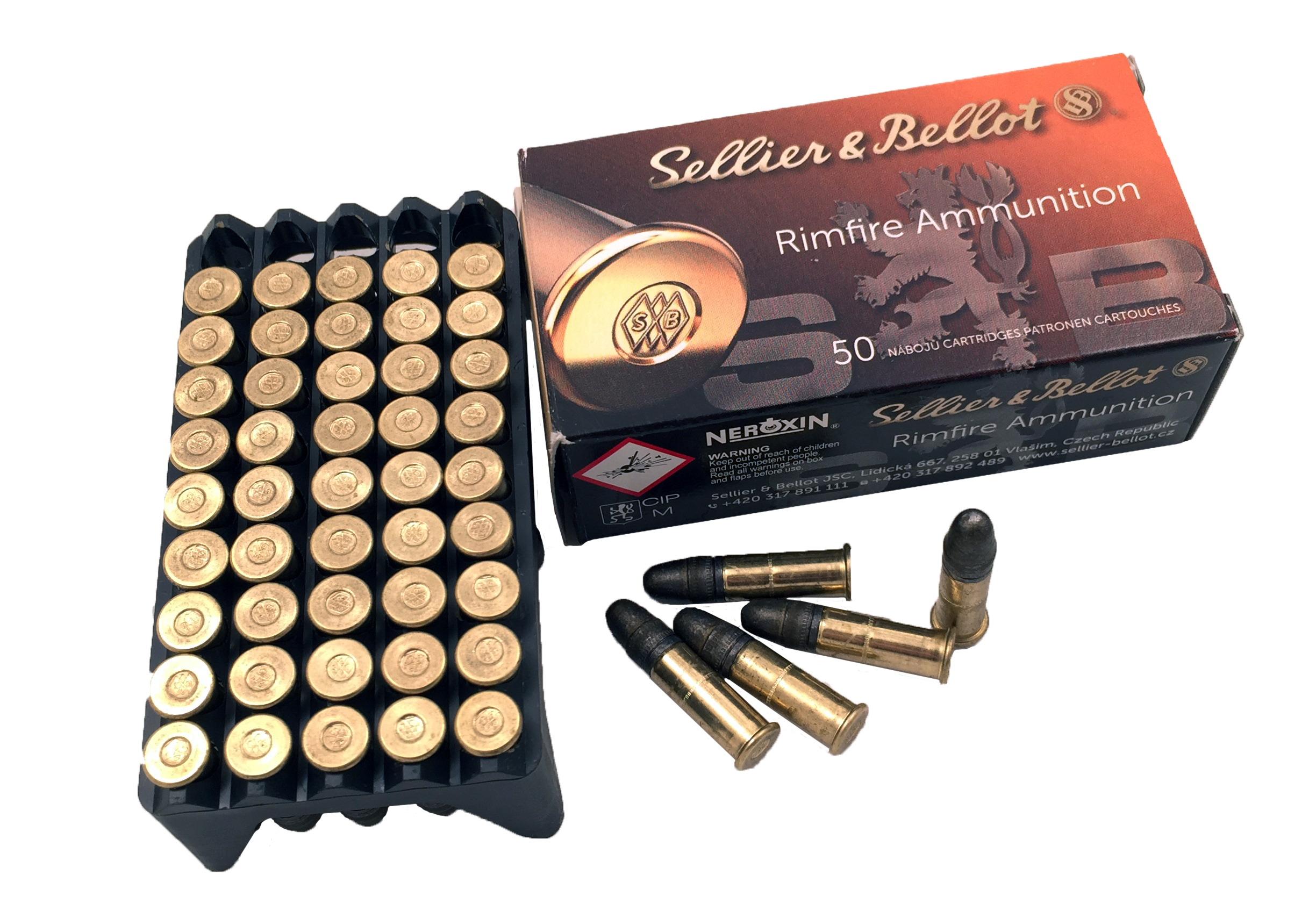 Патрон Sellier&Bellot, к.22LR, Subsonic LRN (50шт.)