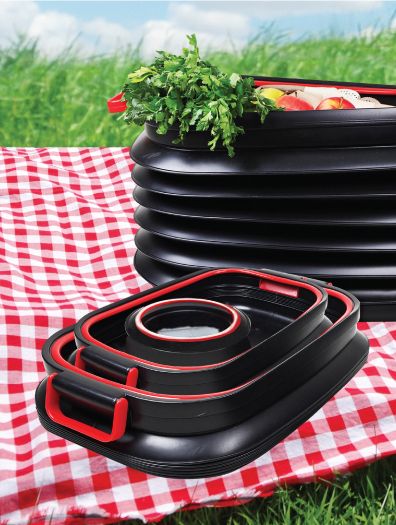 Набор ведер (37, 18, 4л) "Лукошко-Гармошка"