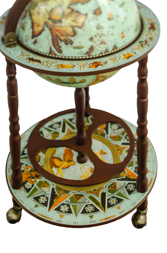 Глобус-бар напольный, сфера 36см, 53х53х90см