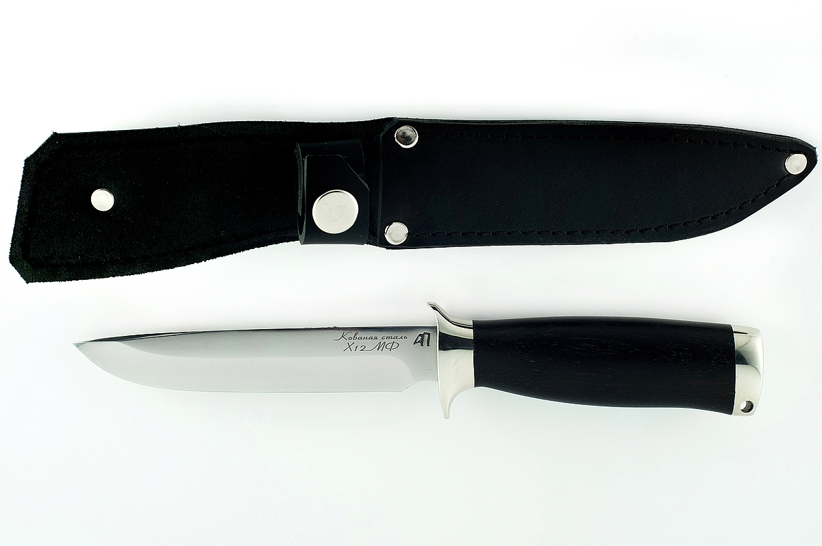 Нож НКВД кован. сталь Х12МФ граб литье дер. ножны