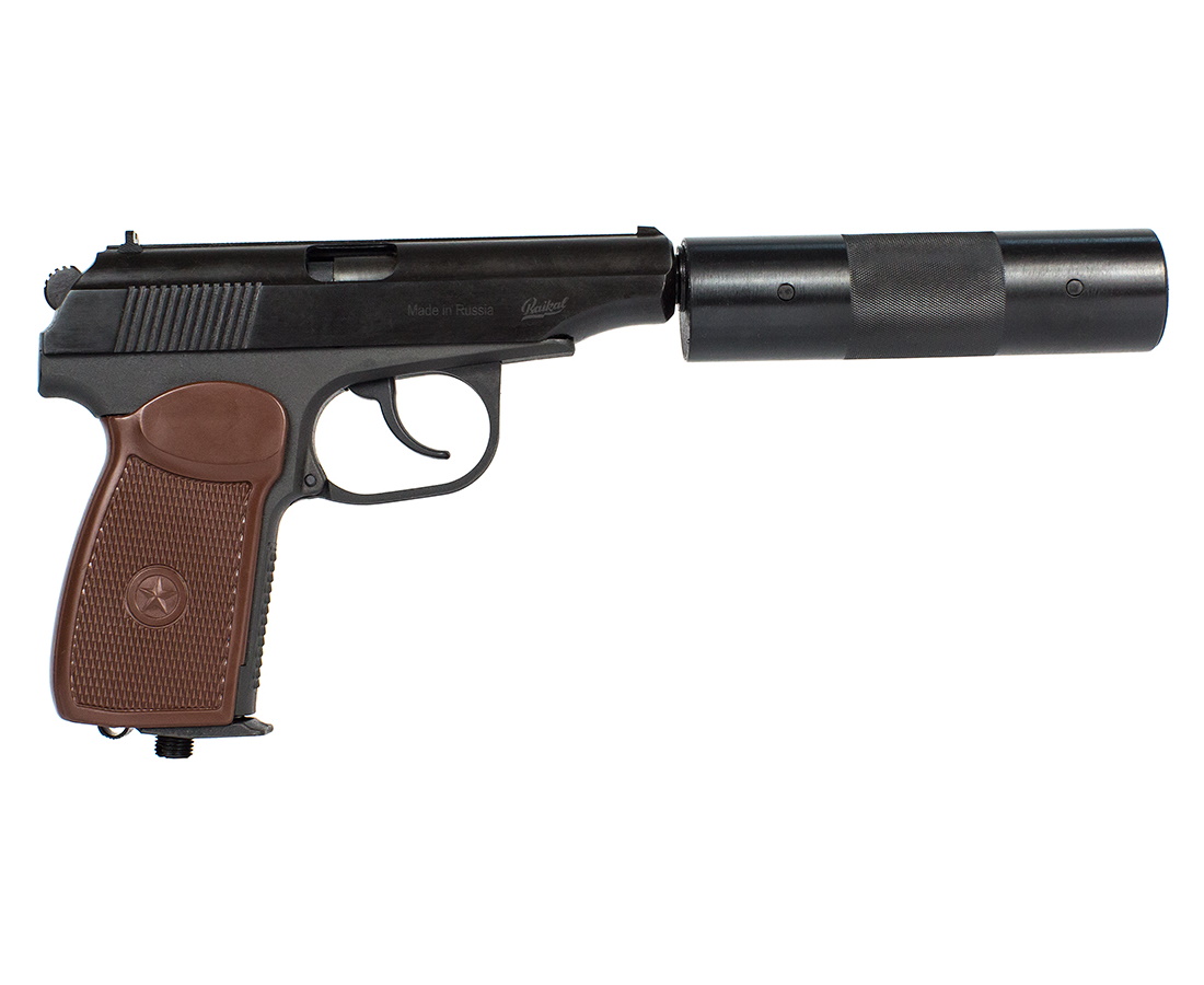 Пистолет пневматический МР-654К-22, к.4,5мм (фальшглушит., обн.рук)