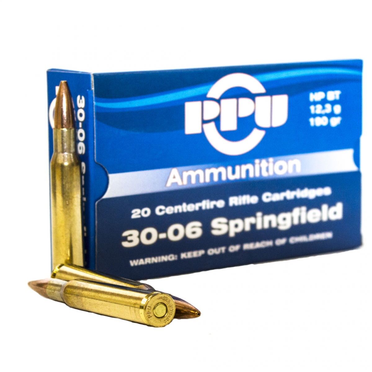 Патрон к.30-06Spr, MATCH HP, BT, 12.3гр.