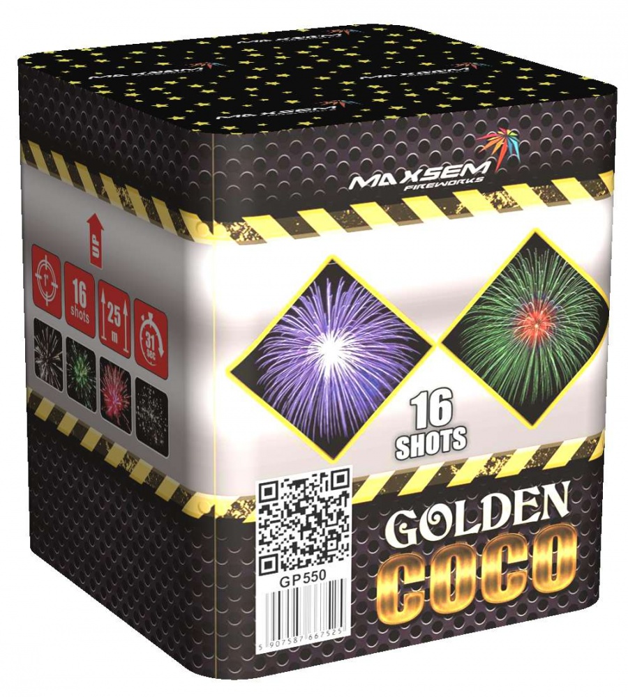Батарея салютов "Golden COCO" 16 залп. (1/12),