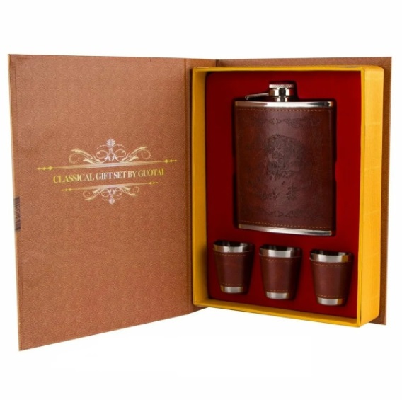 Набор Кабан и Собаки TZ-2018 фляжка 210мл+3стопки