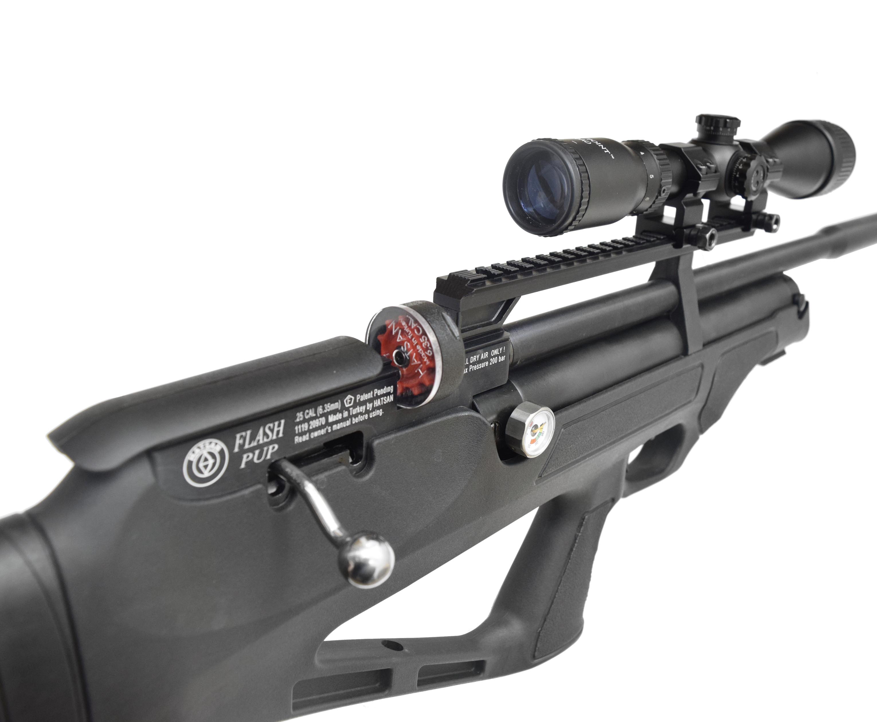 Винтовка пневматическая FLASHPUP QE к.6,35мм (PCP, 3Дж, пласт.),