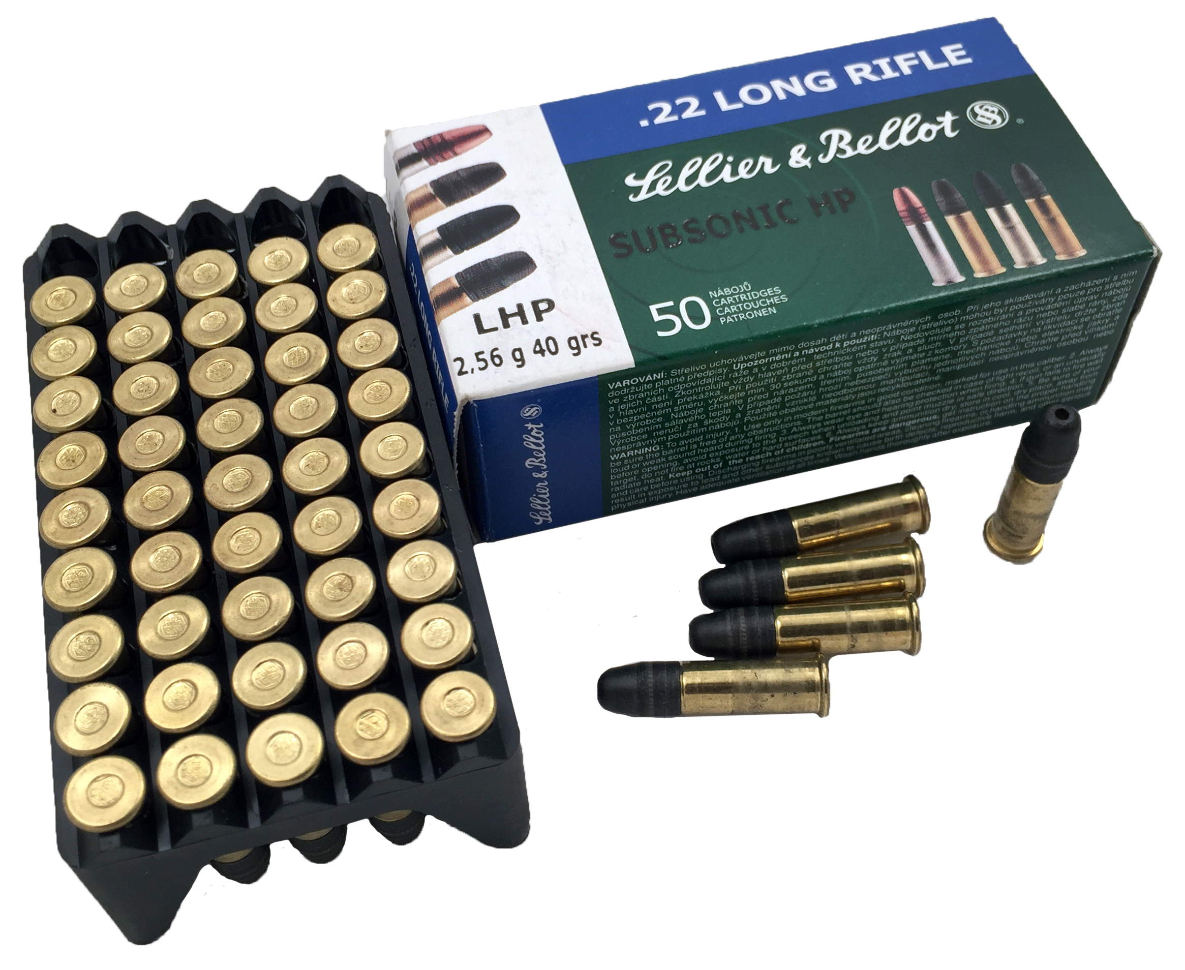 Патрон Sellier&Bellot, к.22LR, Subsonic LHP (50шт.)