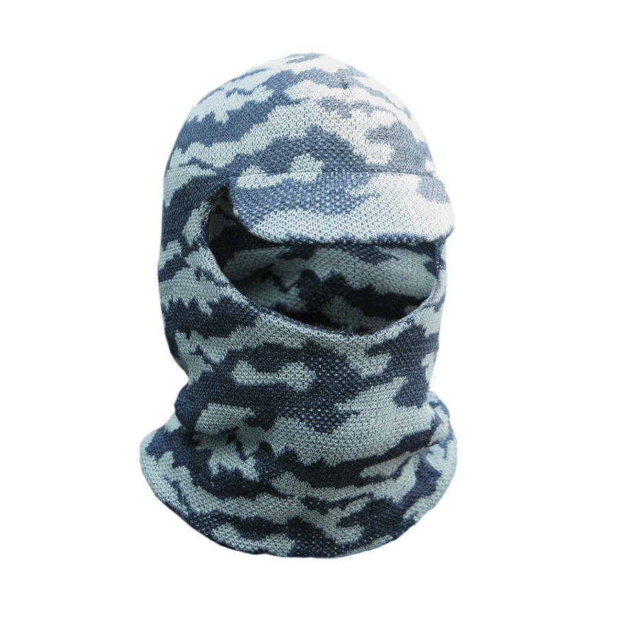 Шлем-маска лыжная с козырьком камуфл.