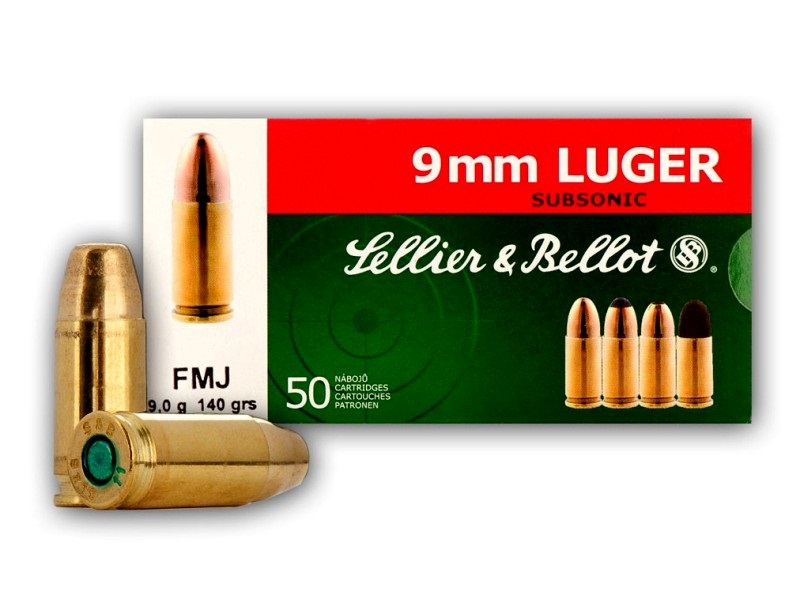 Патрон к.9*19 Luger FMJ Subsonic