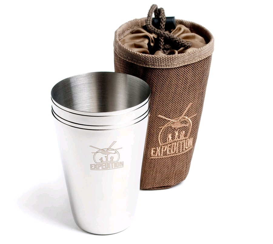 Набор стаканов нерж. сталь в чехле (4 шт)