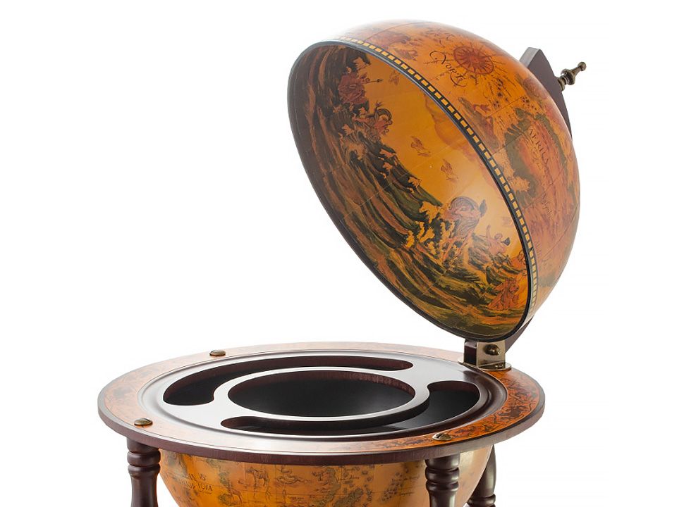 Глобус-бар настольный, сфера 33см, 42х42х57см