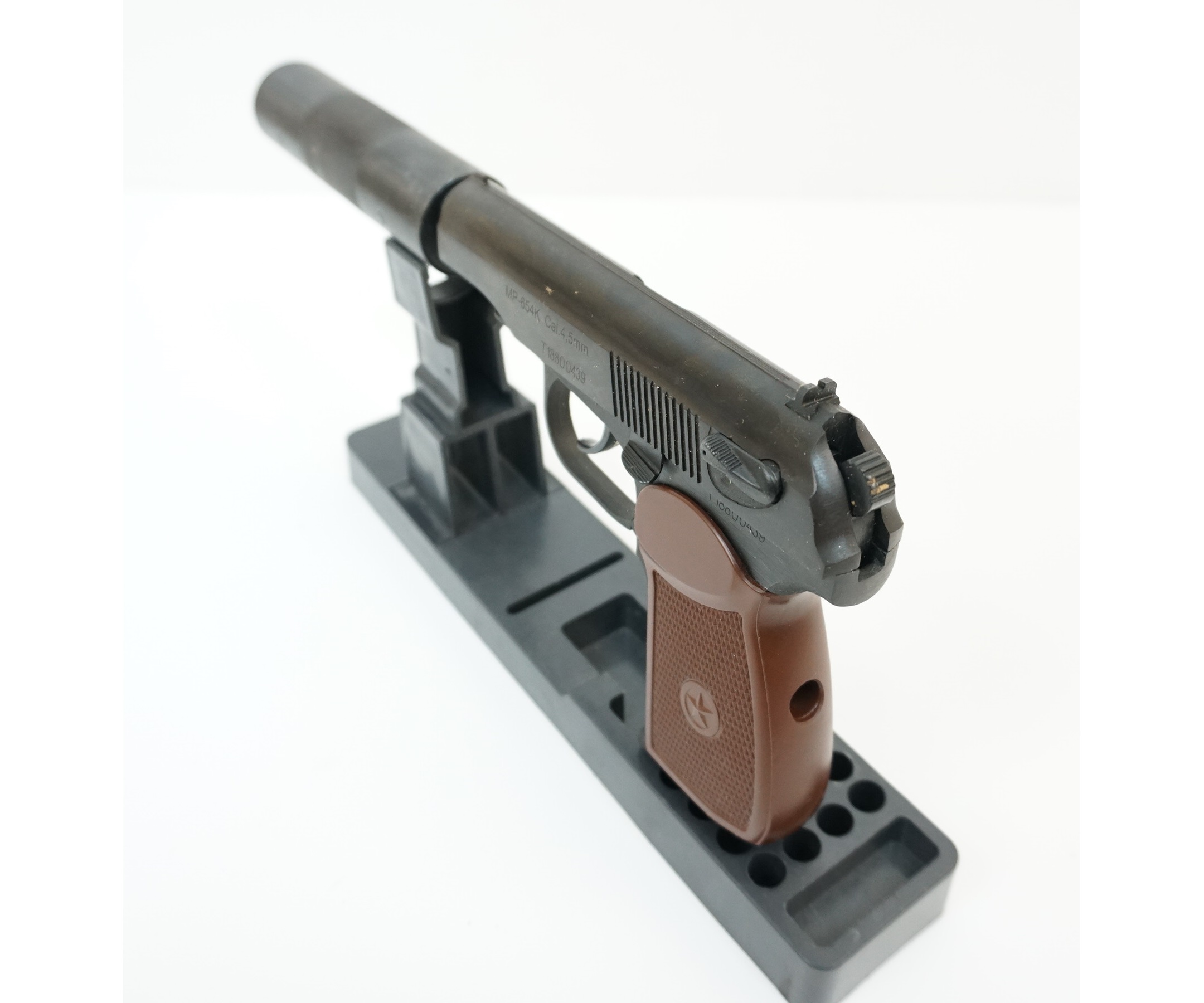 Пистолет пневматический МР-654К-22, к.4,5мм (фальшглушит., обн.рук)