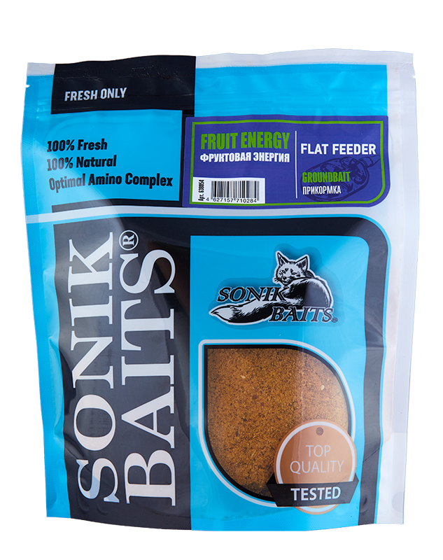 Прикормка Sonik Baits Flat Feeder Fruit Energy (Фруктовая Энергия), 750г