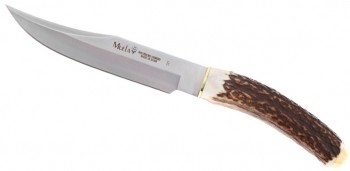 Нож  (рук.рог оленя, огран. латунь, кож.ножны) U/SH-16R