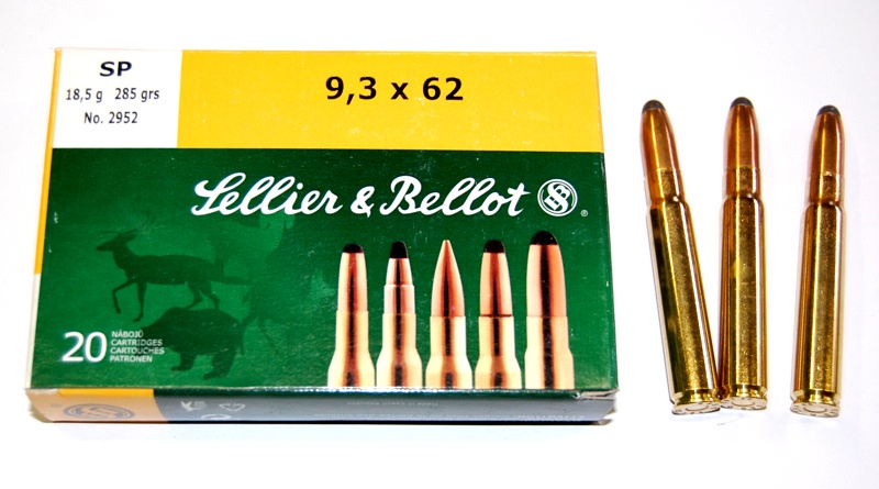 Патрон к.9,3*62, SP, 18,5гр.