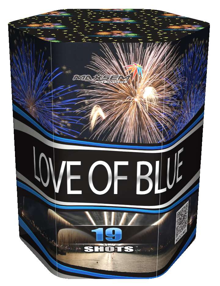Батарея салютов "Love of Blue" 19 залп. (1/8),
