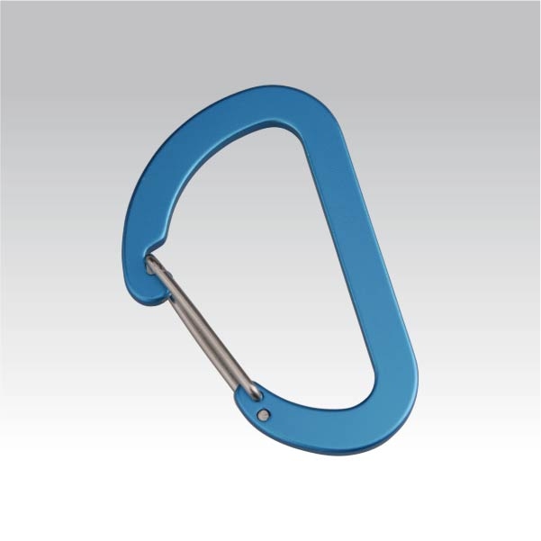 Брелок карабин плоский, d 8*7,3см