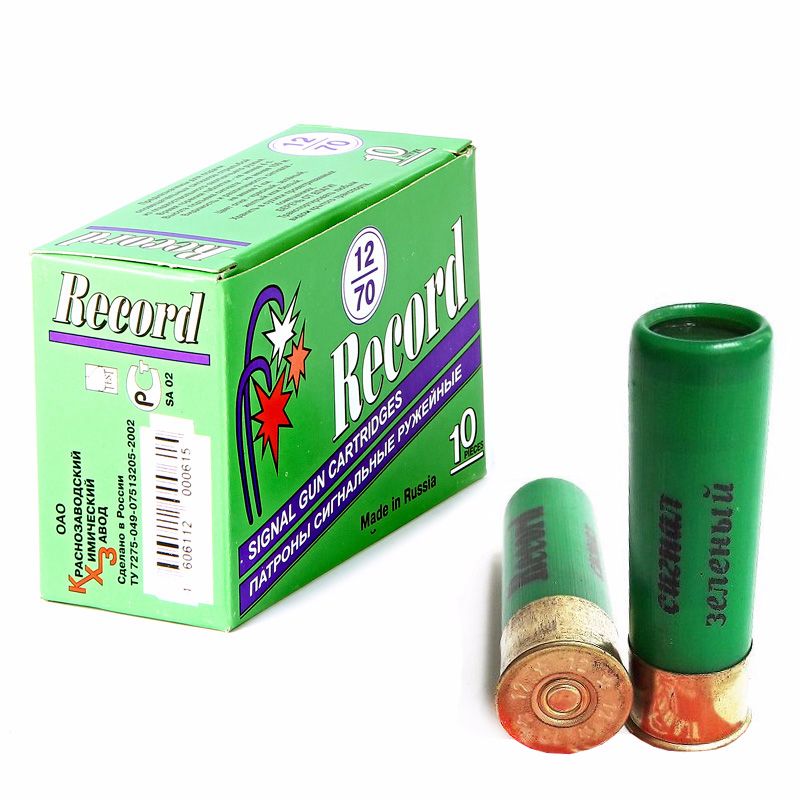 Патрон к.12*70, сигнальный (зеленый)